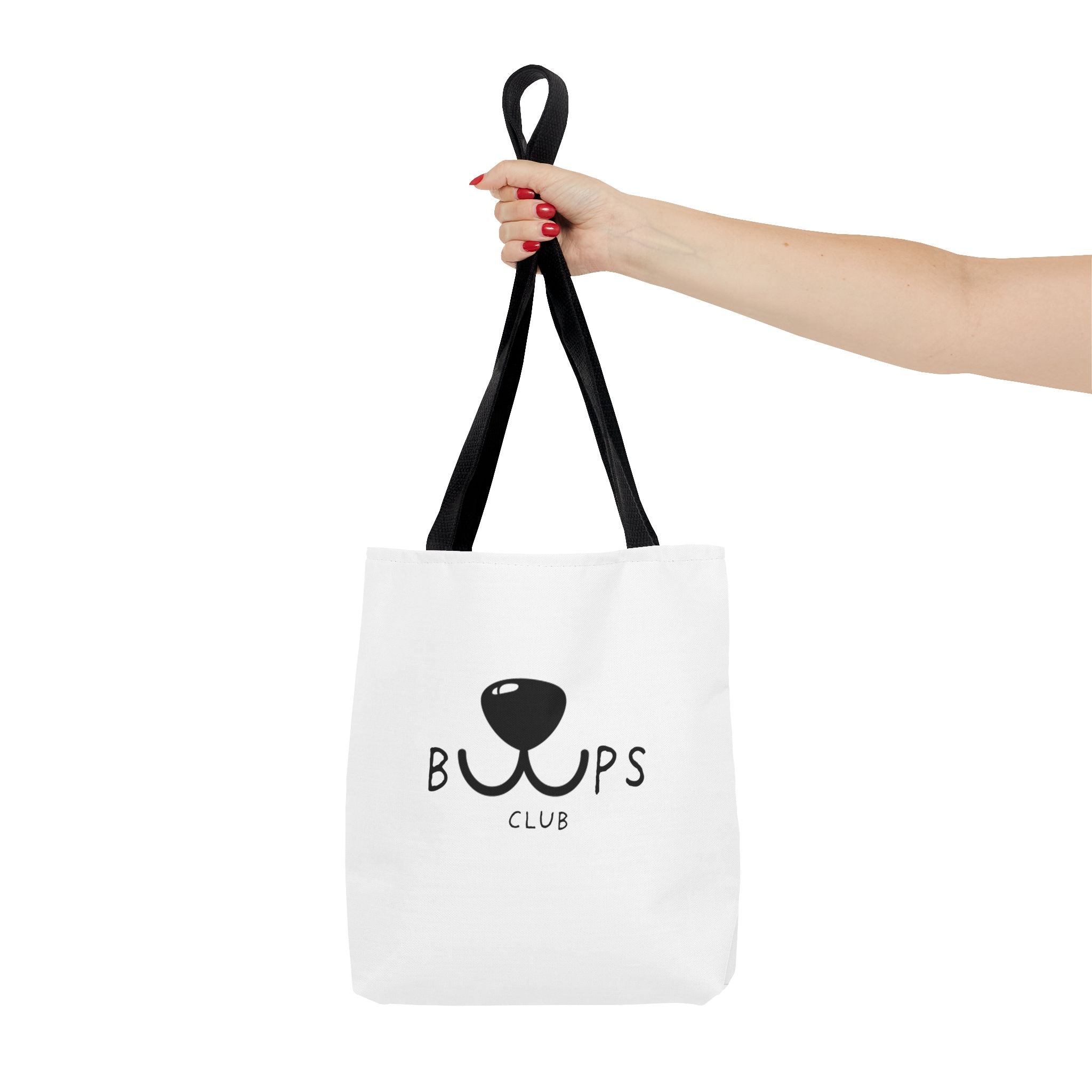 Tote Bag — 'Bups Club' Cute Dog Nose Graphic Tote for Pet Lovers