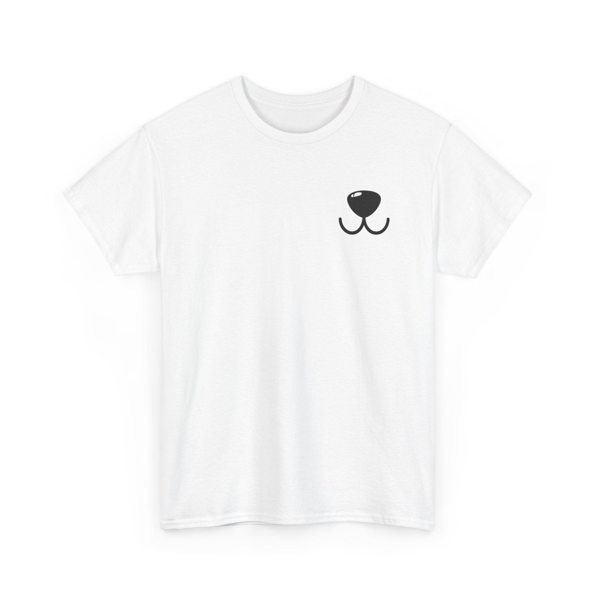 Cute Dog Nose Pocket T-Shirt — Minimal Puppy Face Graphic Tee