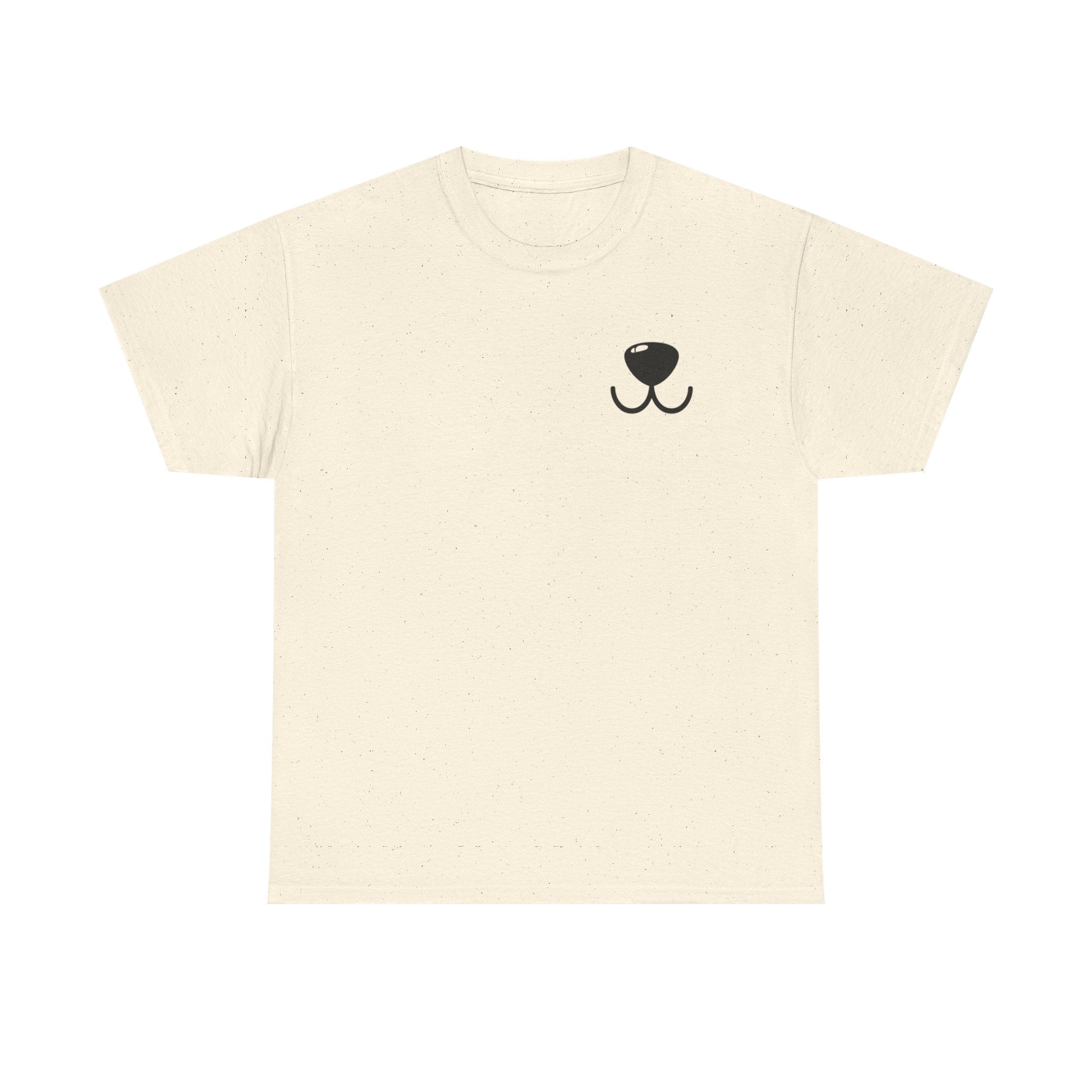 Cute Dog Nose Pocket T-Shirt — Minimal Puppy Face Graphic Tee