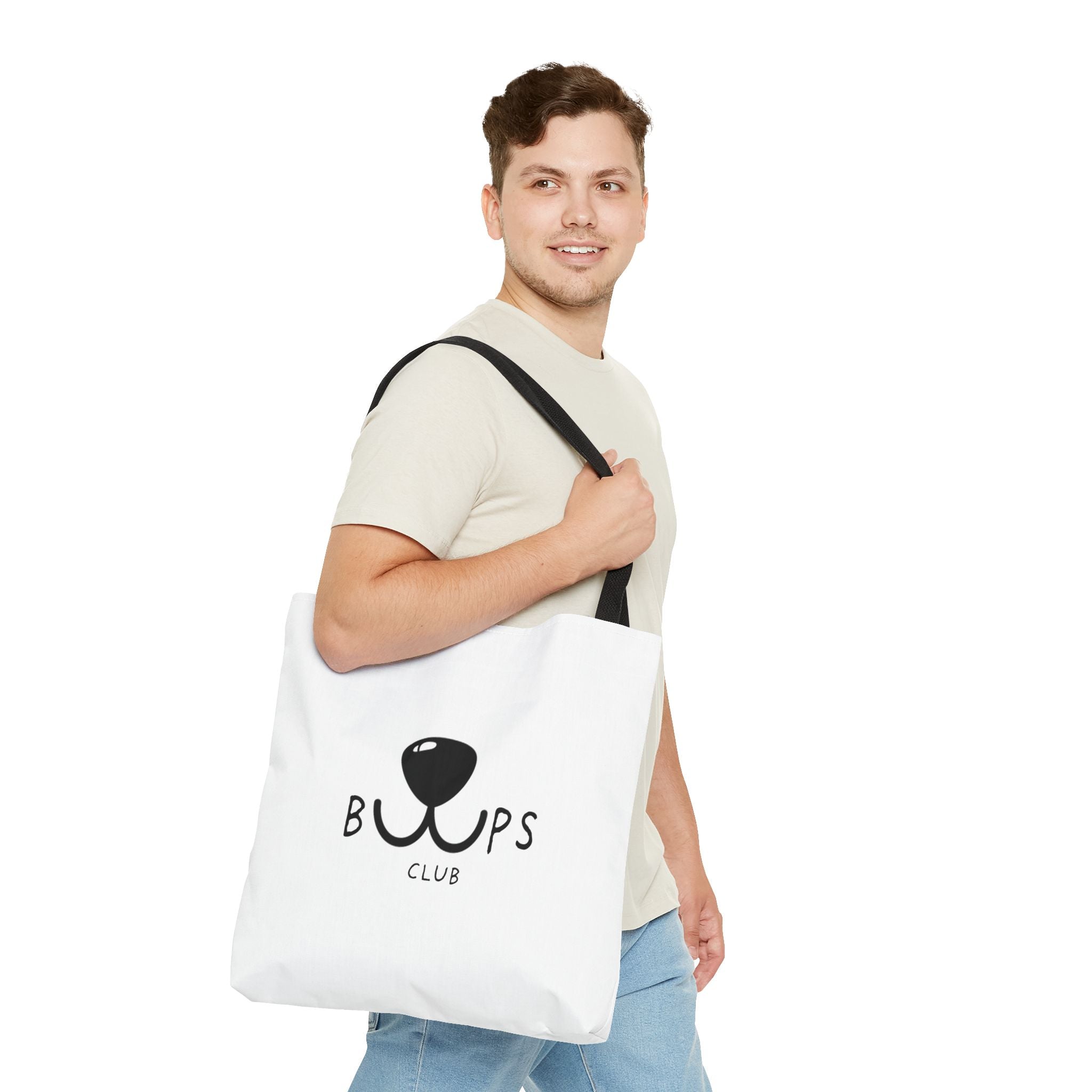 Tote Bag — 'Bups Club' Cute Dog Nose Graphic Tote for Pet Lovers