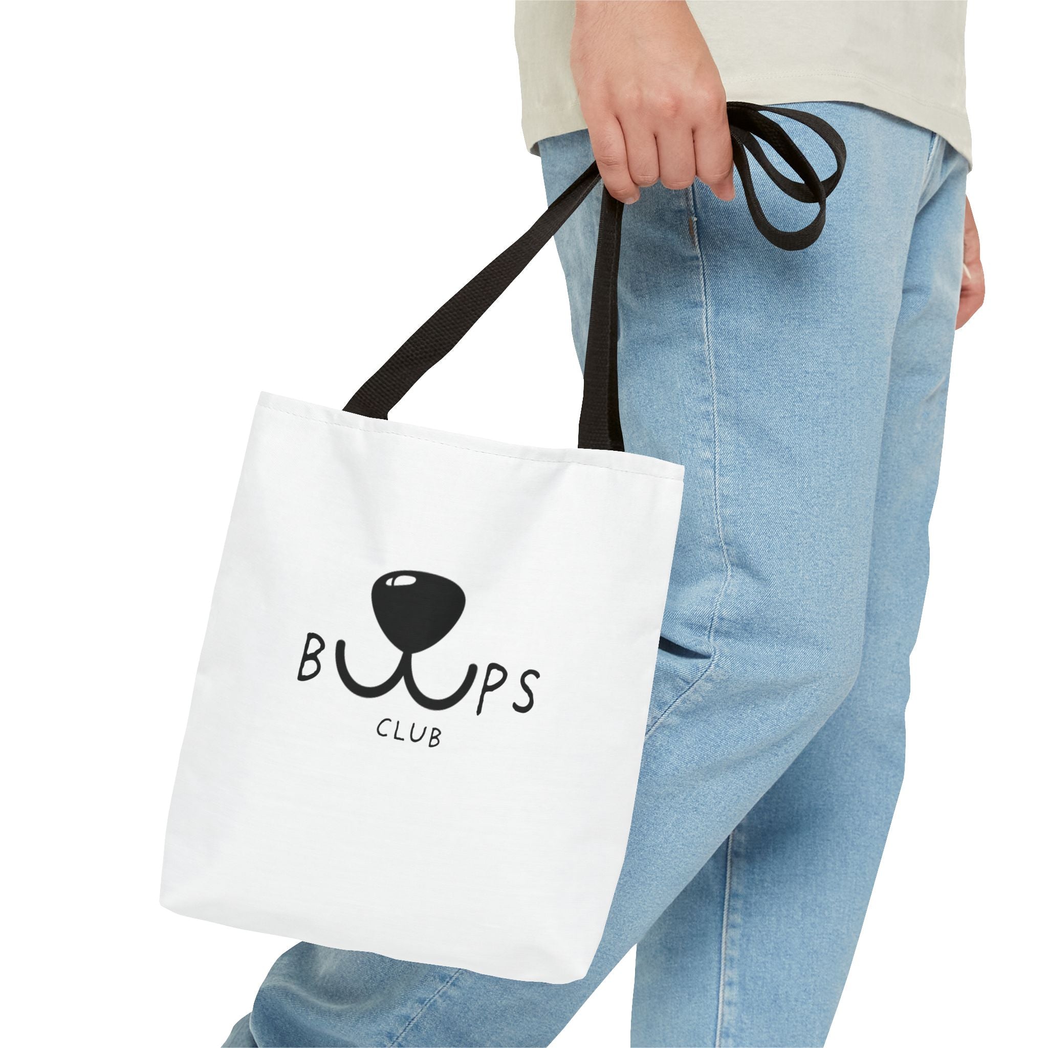 Tote Bag — 'Bups Club' Cute Dog Nose Graphic Tote for Pet Lovers