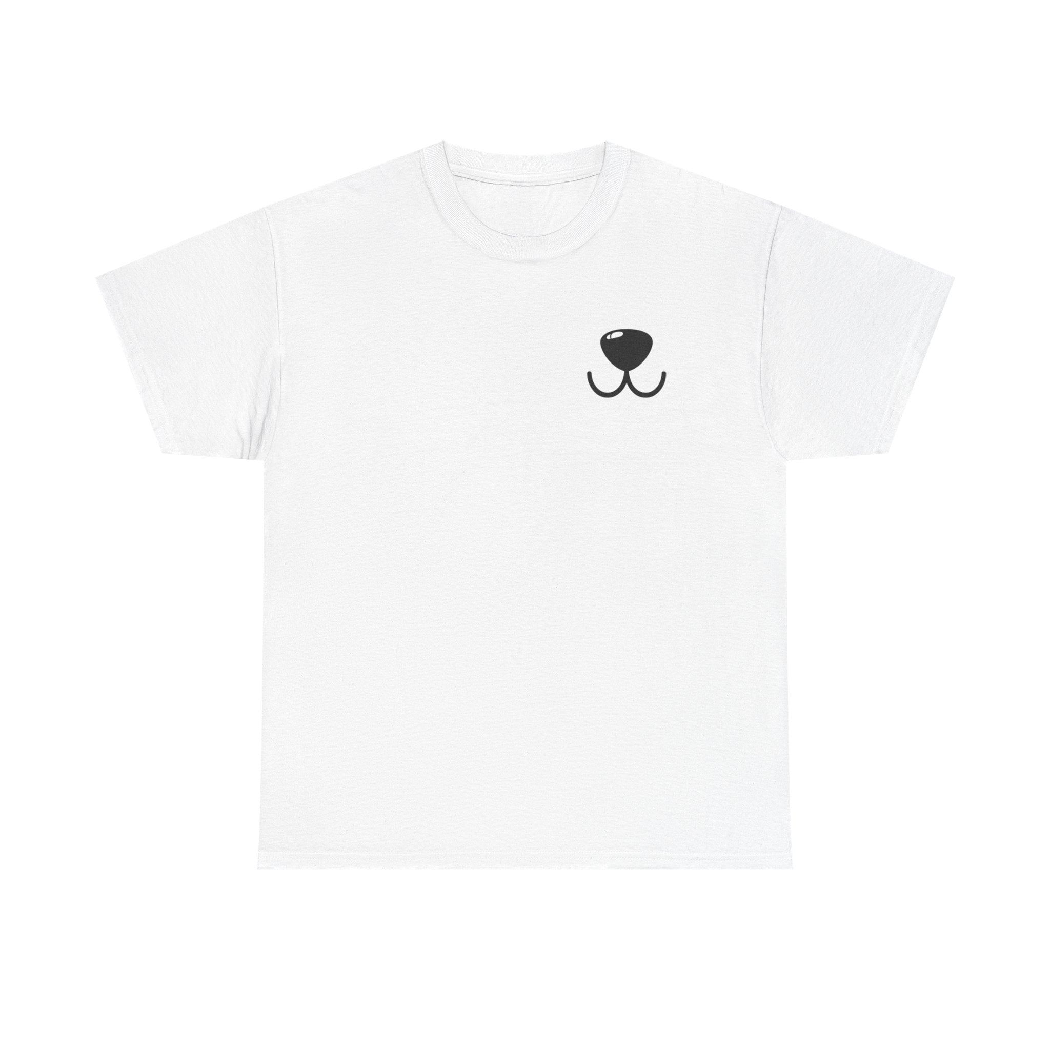 Cute Dog Nose Pocket T-Shirt — Minimal Puppy Face Graphic Tee